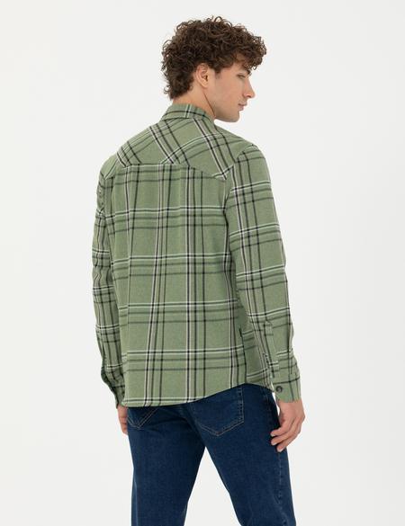 Haki Oversize Uzun Kollu Gömlek - 50276542023