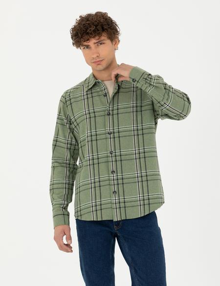 Haki Oversize Uzun Kollu Gömlek - 50276542023