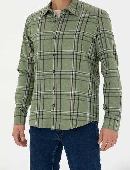 Haki Oversize Uzun Kollu Gömlek - 50276542023