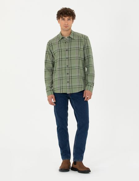 Haki Oversize Uzun Kollu Gömlek - 50276542023