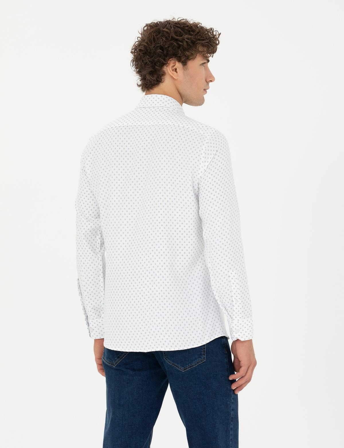 Petrol Slim Fit Uzun Kollu Gömlek - 50278868001