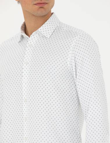 Petrol Slim Fit Uzun Kollu Gömlek