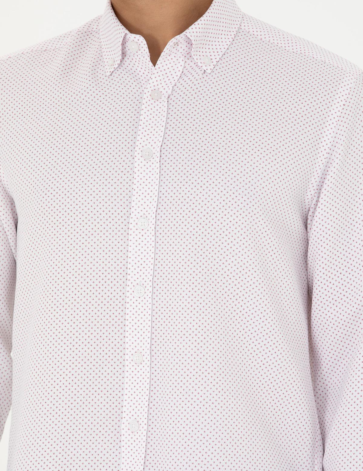 Bordo Slim Fit Uzun Kollu Gömlek - 50277450001