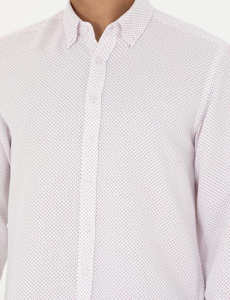 Bordo Slim Fit Uzun Kollu Gömlek - 50277450001