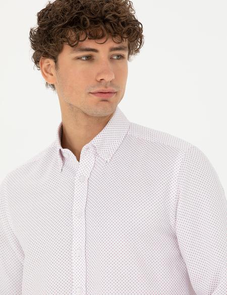 Bordo Slim Fit Uzun Kollu Gömlek - 50277450001