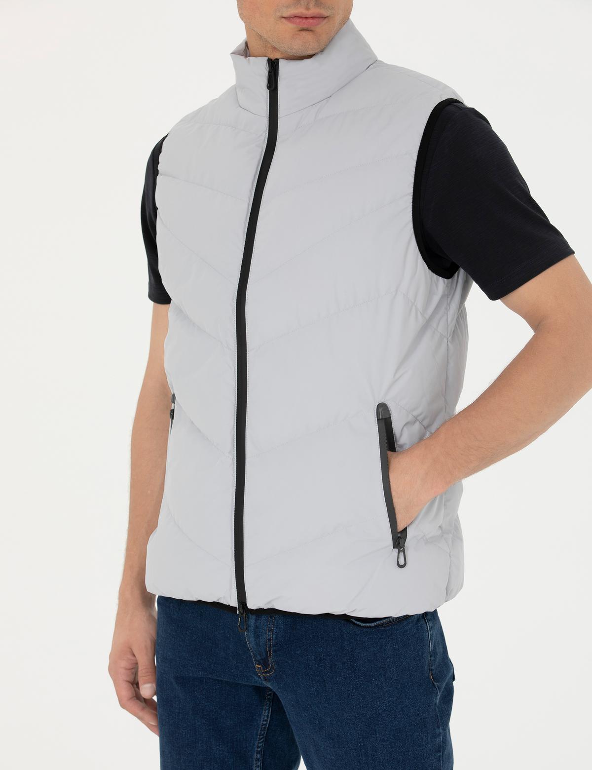 Açık Gri Yelek - 50273116029