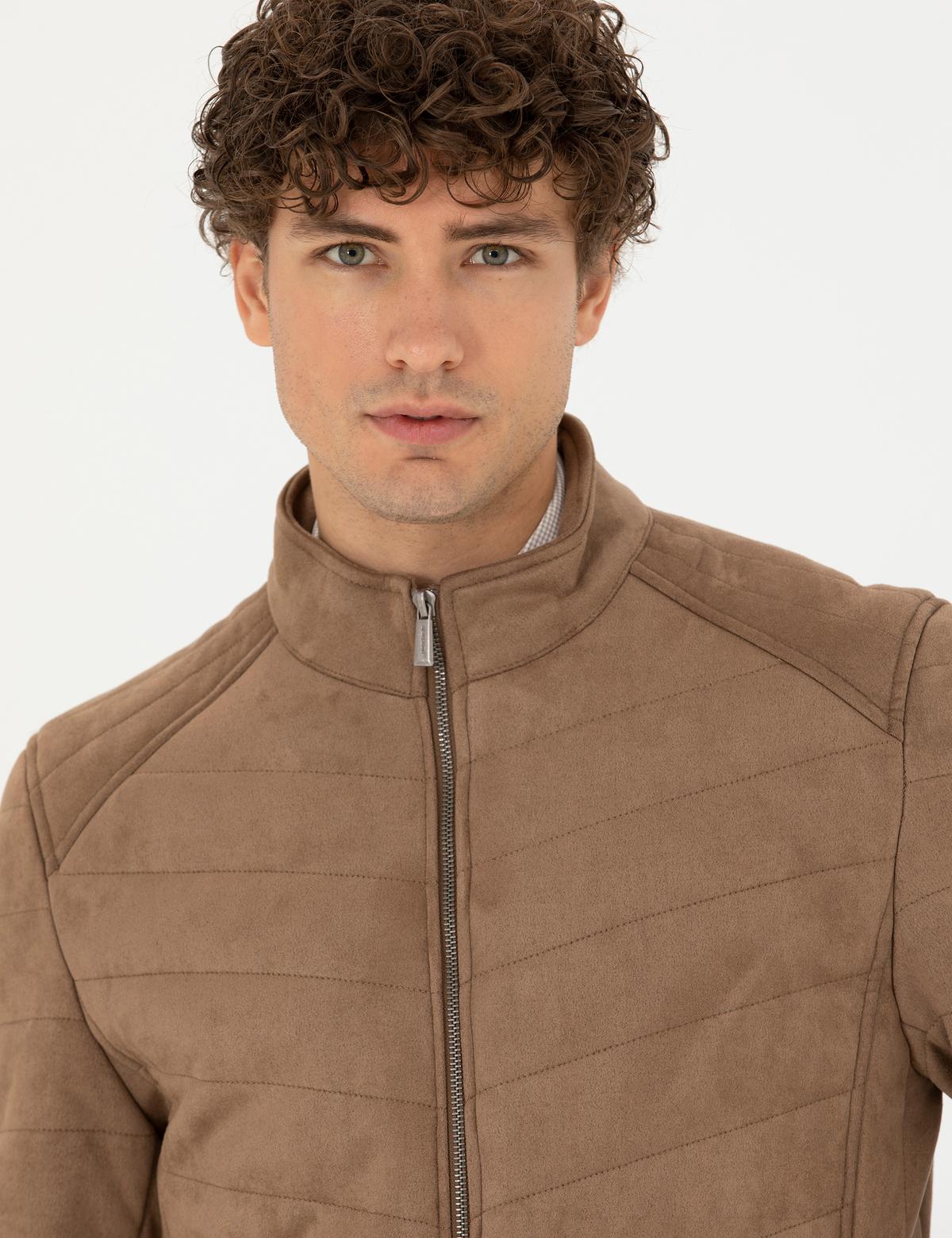 Vizon Suni Deri Ceket - 50280257014