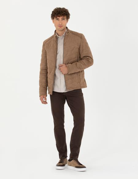 Vizon Suni Deri Ceket - 50280257014