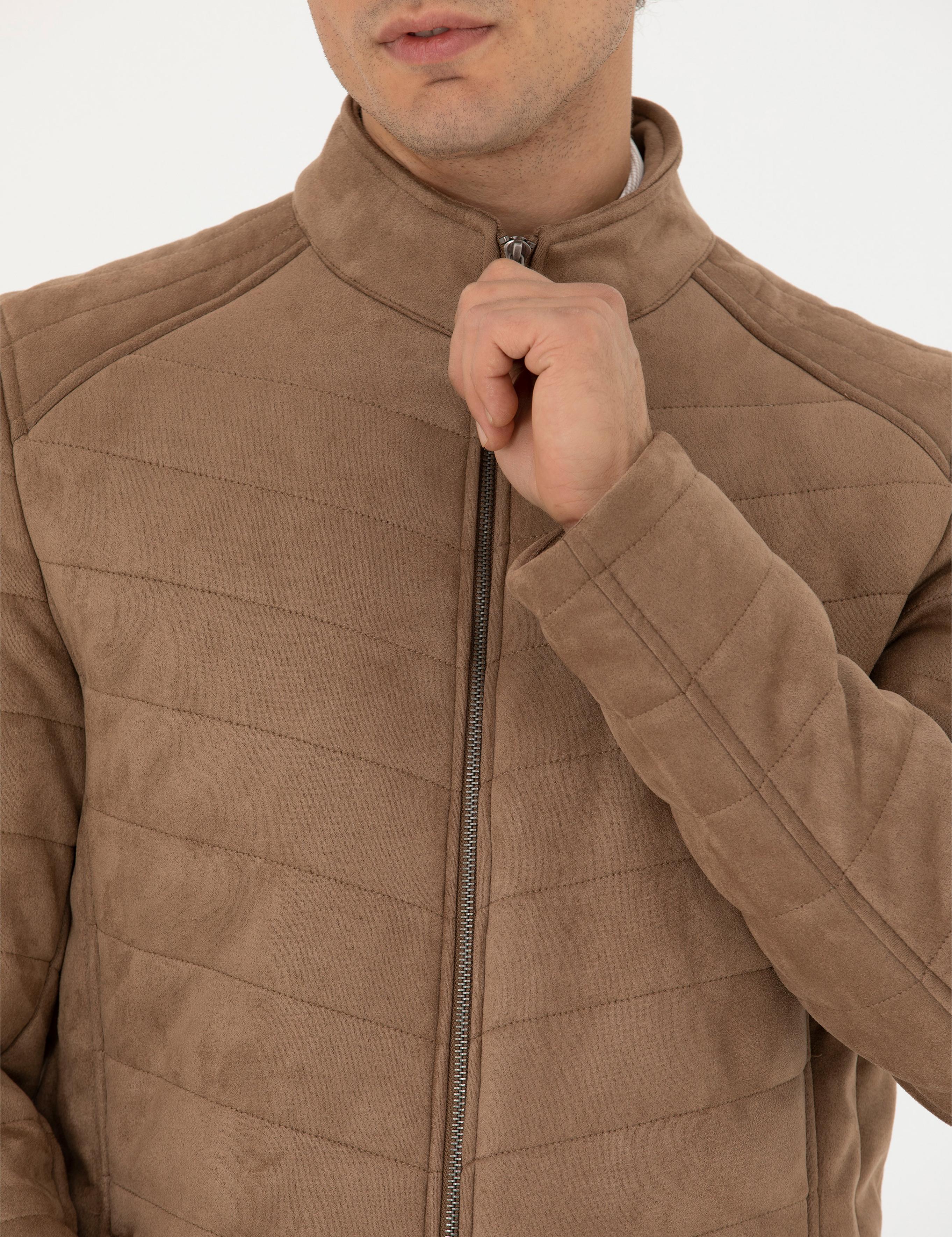 Vizon Suni Deri Ceket