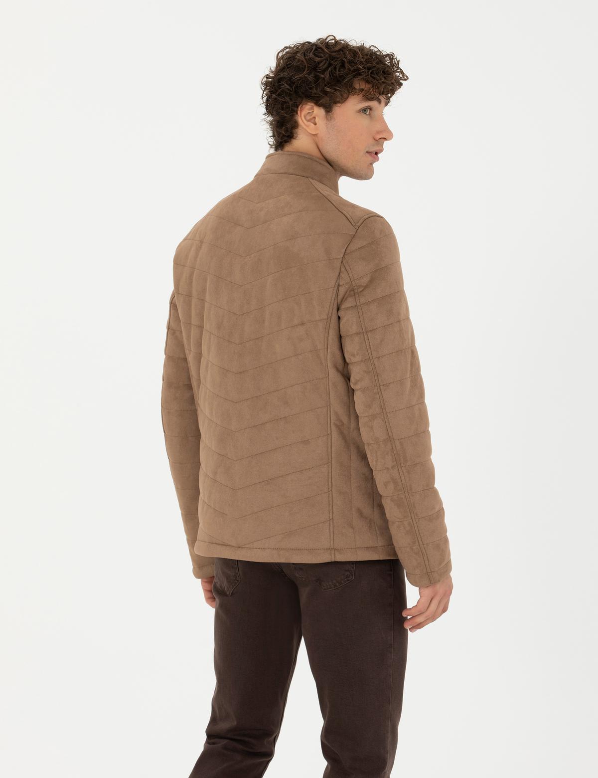 Vizon Suni Deri Ceket - 50280257014