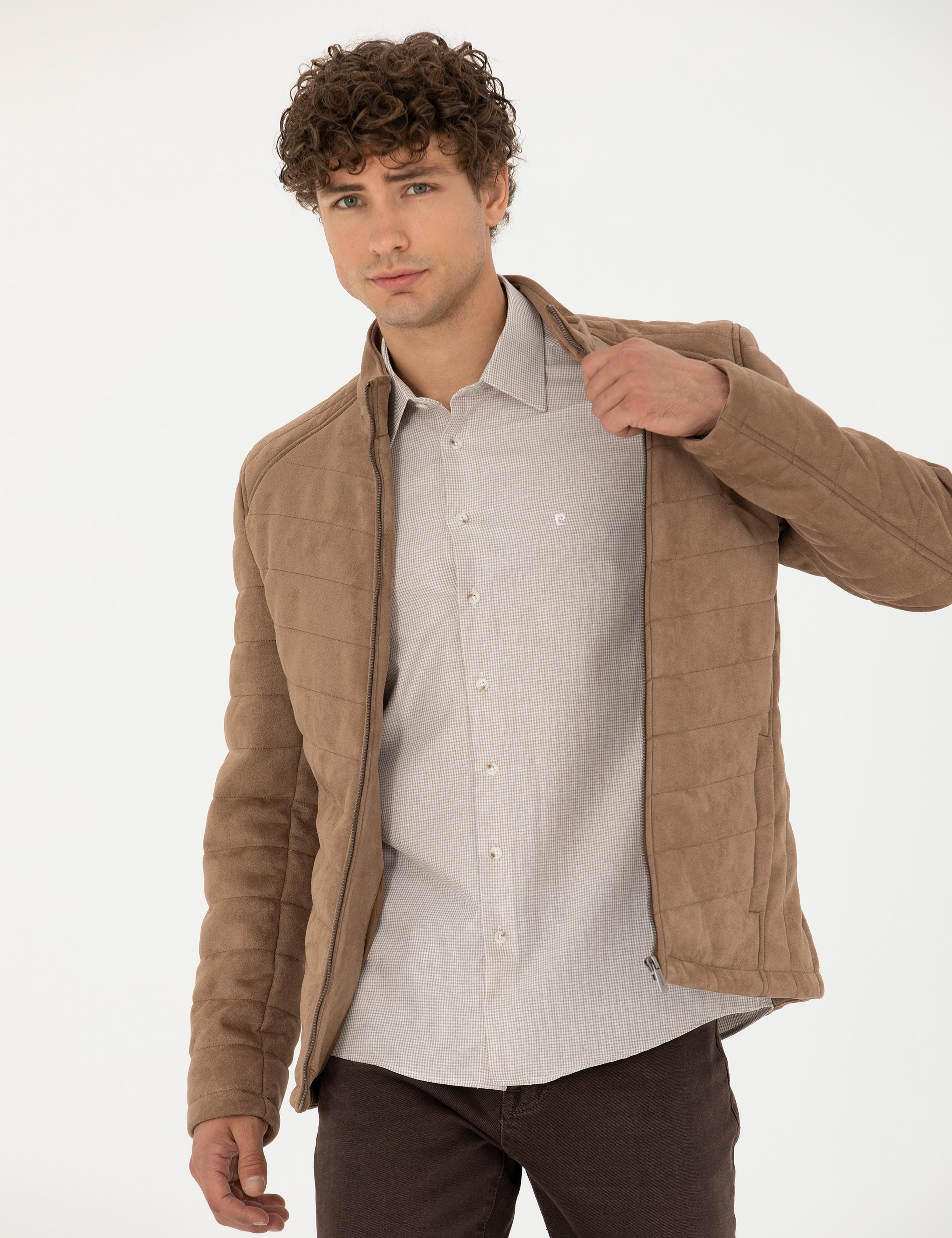 Vizon Suni Deri Ceket