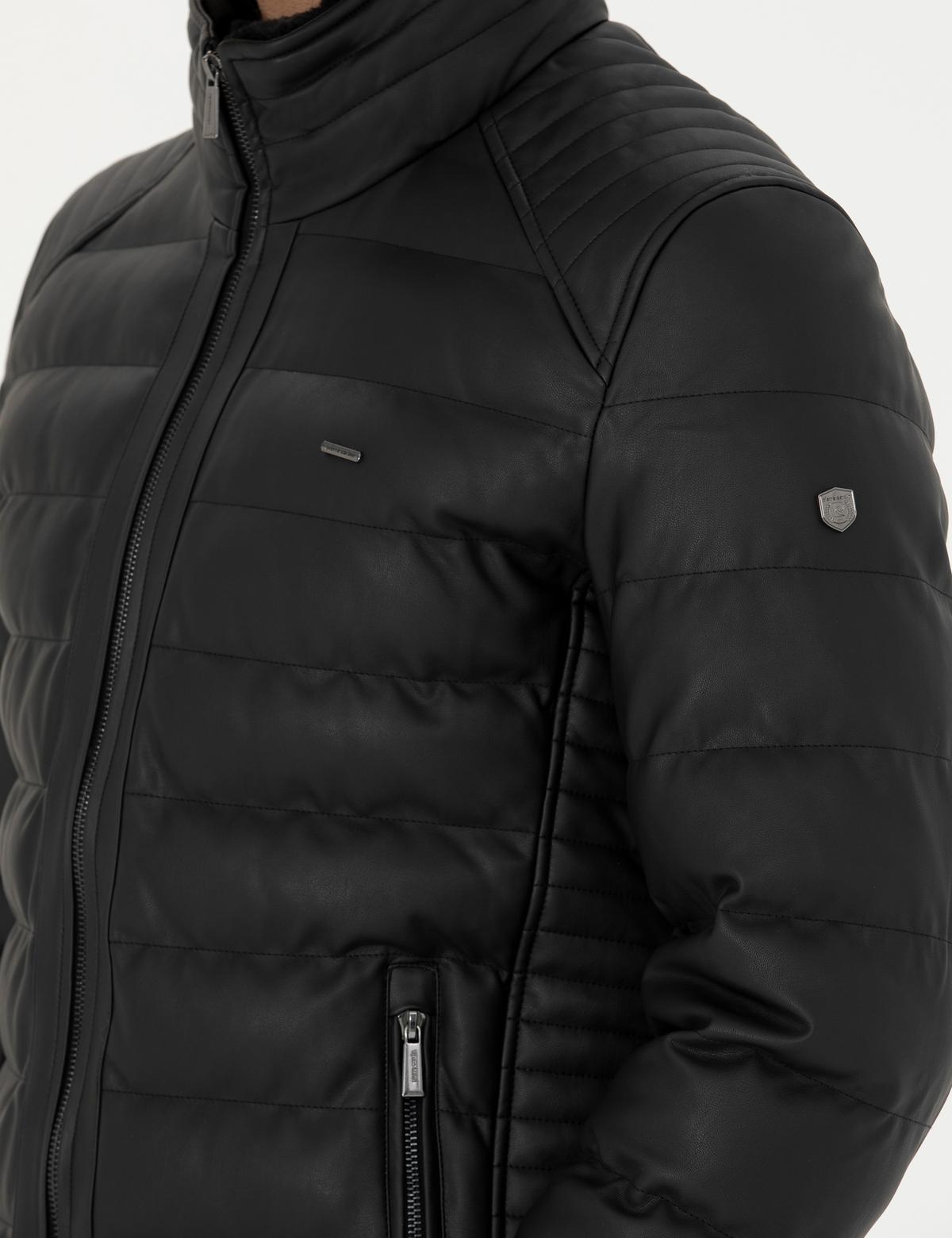 Siyah Suni Deri Mont - 50280299007