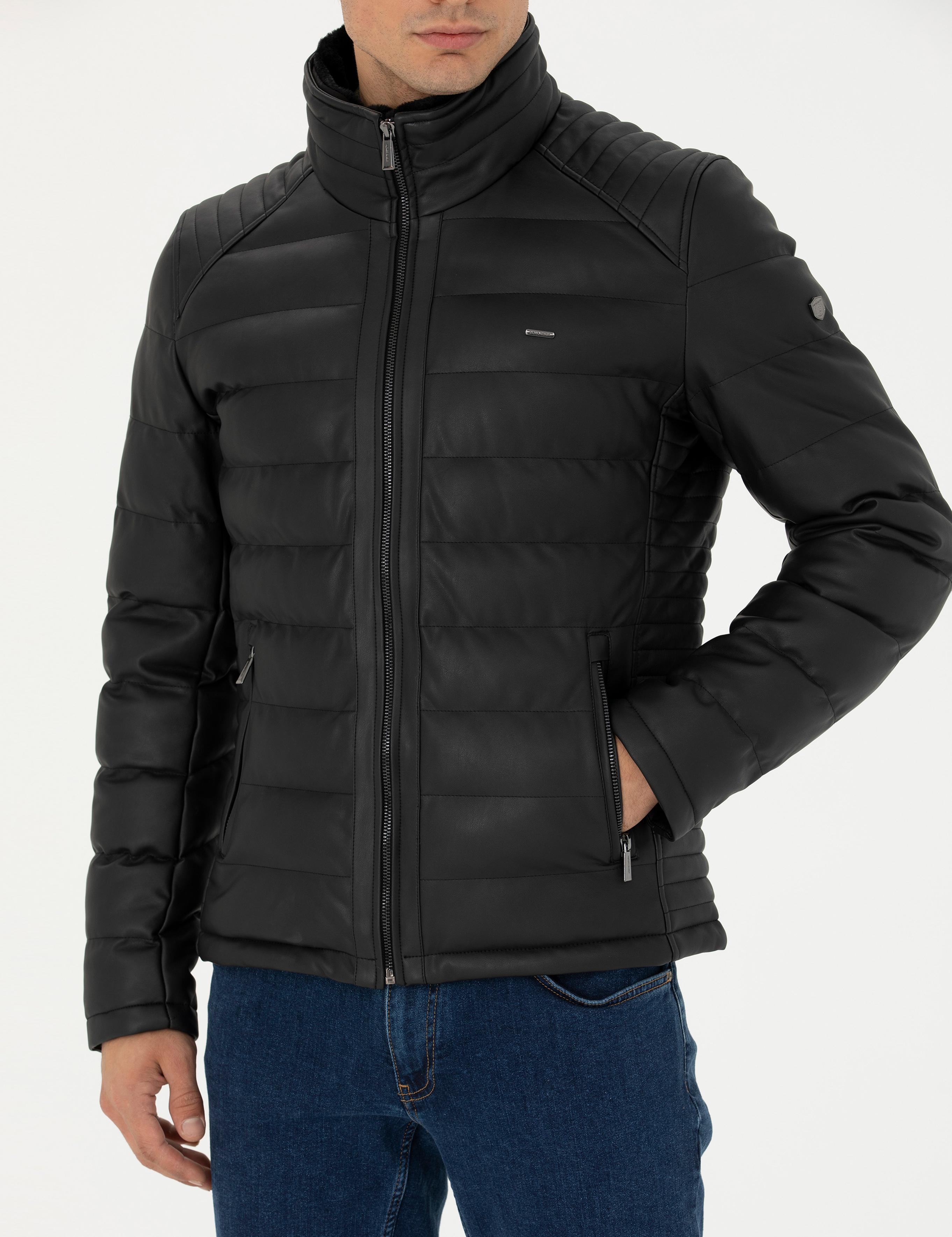 Siyah Suni Deri Mont