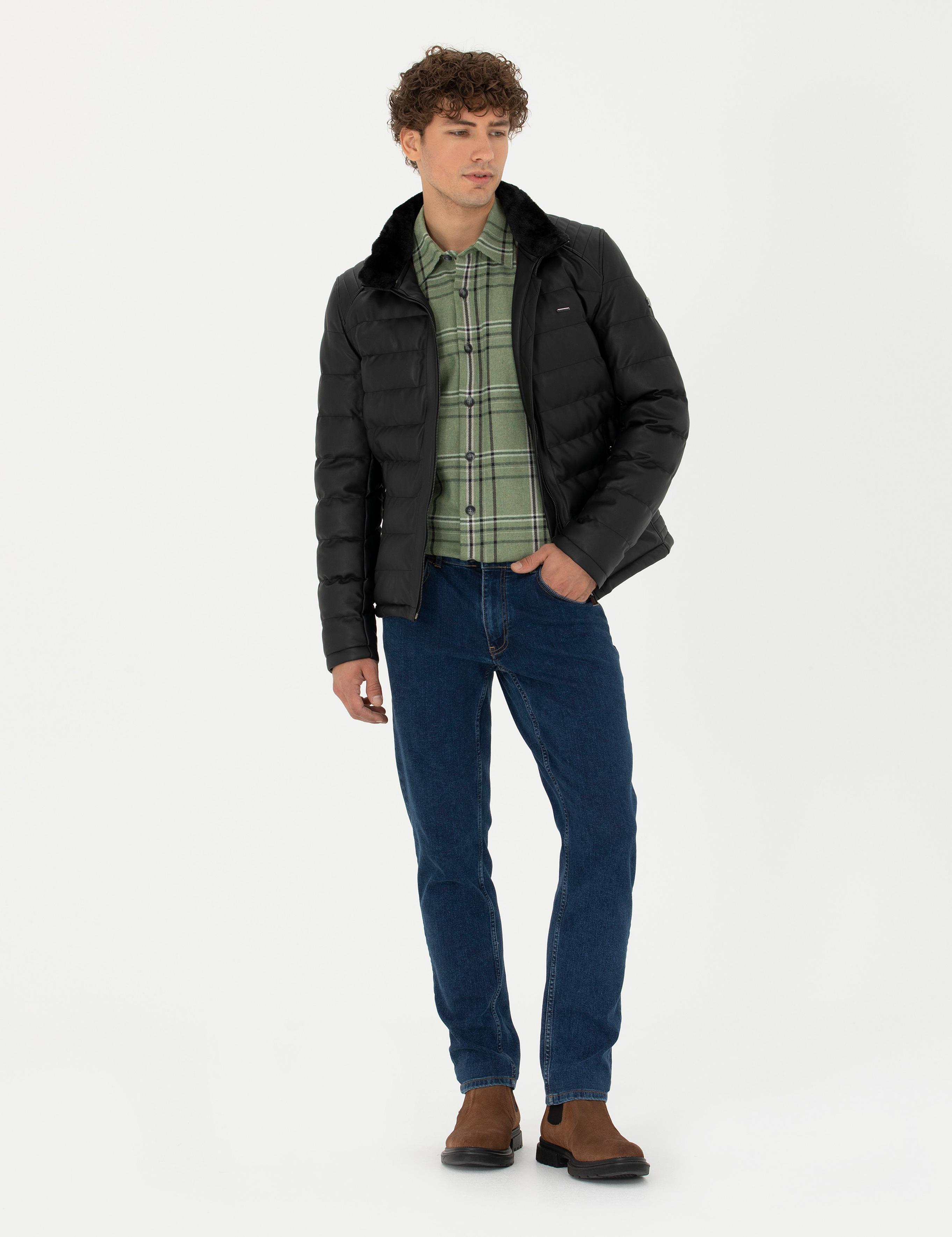 Siyah Suni Deri Mont