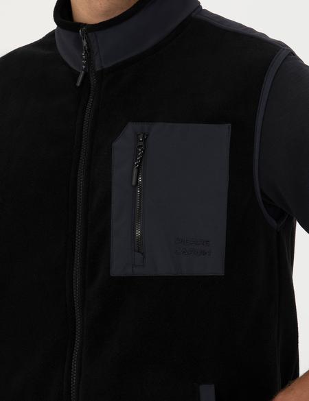 Siyah Regular Fit Polar Yelek - 50273923033