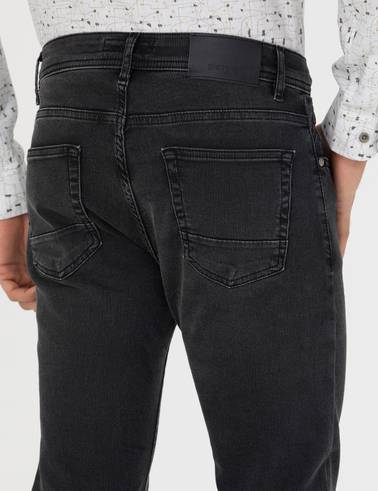 Siyah Slim Fit Jean Pantolon