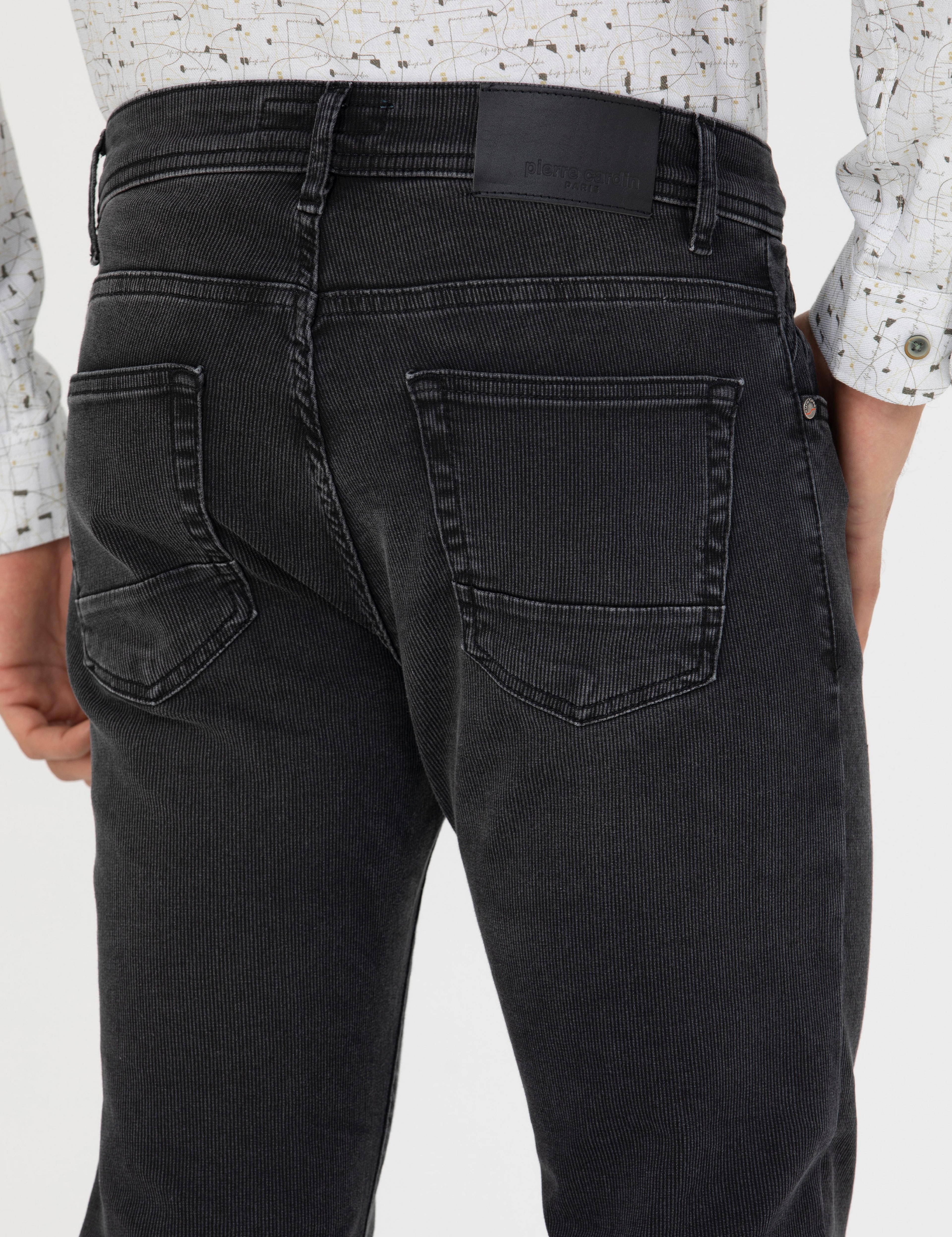 Siyah Slim Fit Jean Pantolon - Image 7