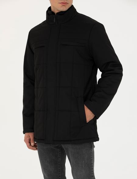 Siyah Şişme Mont - 50275485004