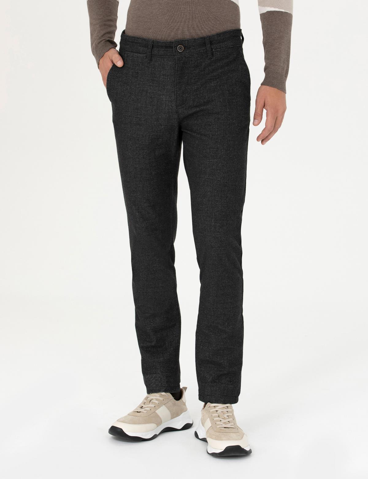 Antrasit Slim Fit Kanvas Pantolon - 50278130069