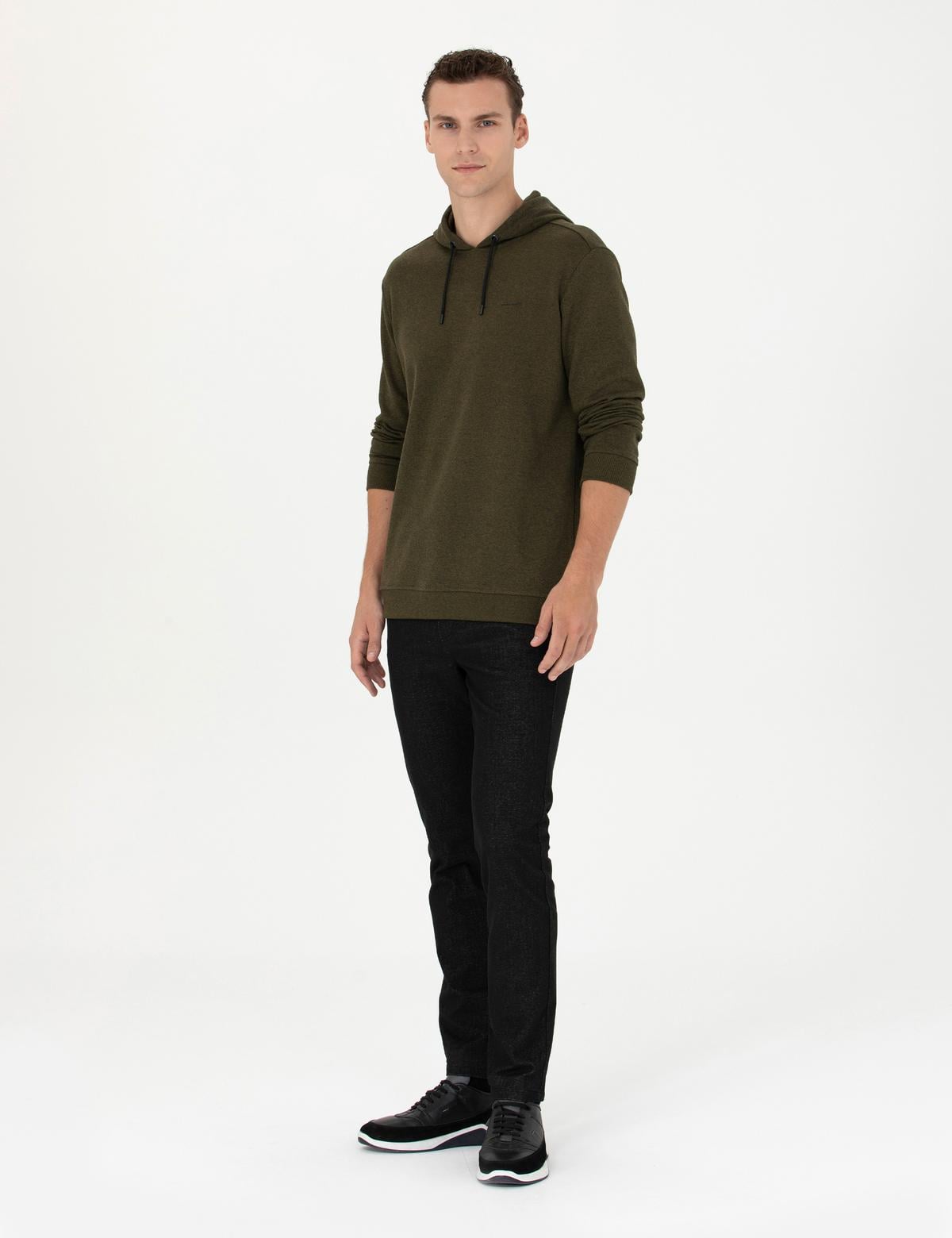 Siyah Slim Fit Kanvas Pantolon - 50278130279