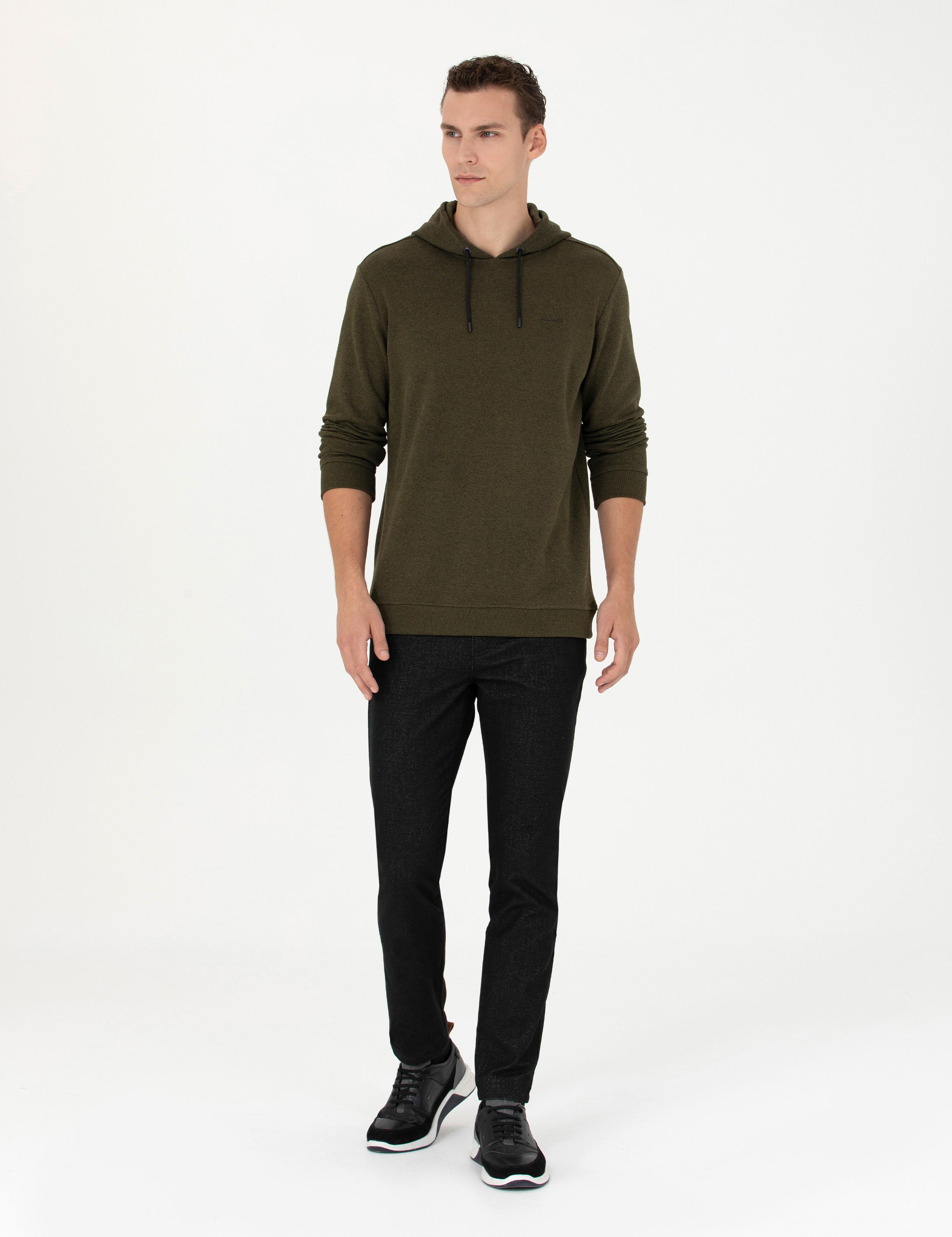 Siyah Slim Fit Kanvas Pantolon