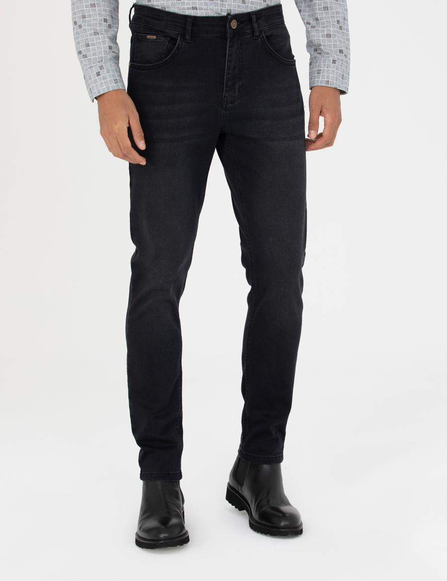 Siyah Slim Fit Jean Pantolon