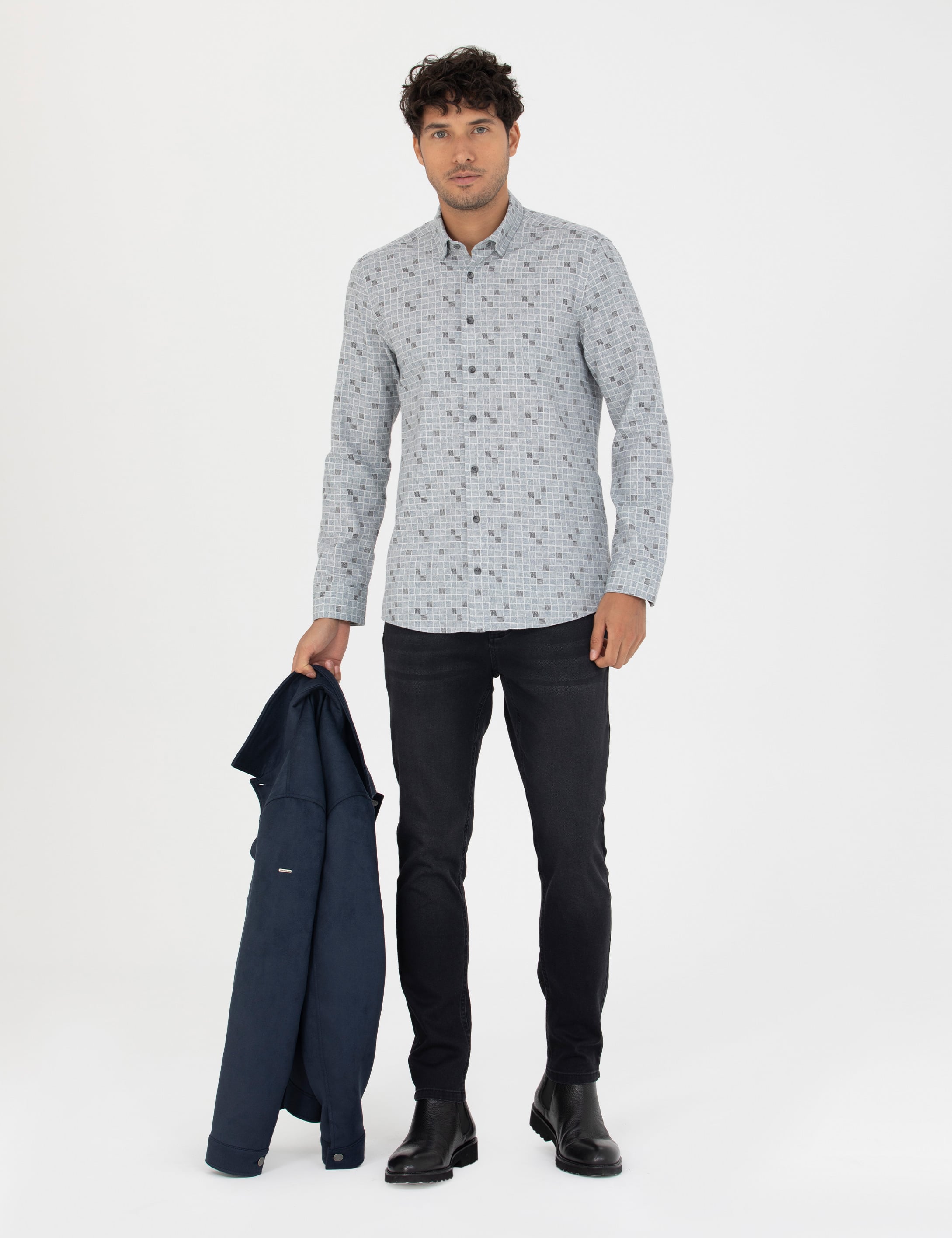 Siyah Slim Fit Jean Pantolon