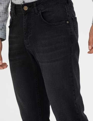 Siyah Slim Fit Jean Pantolon