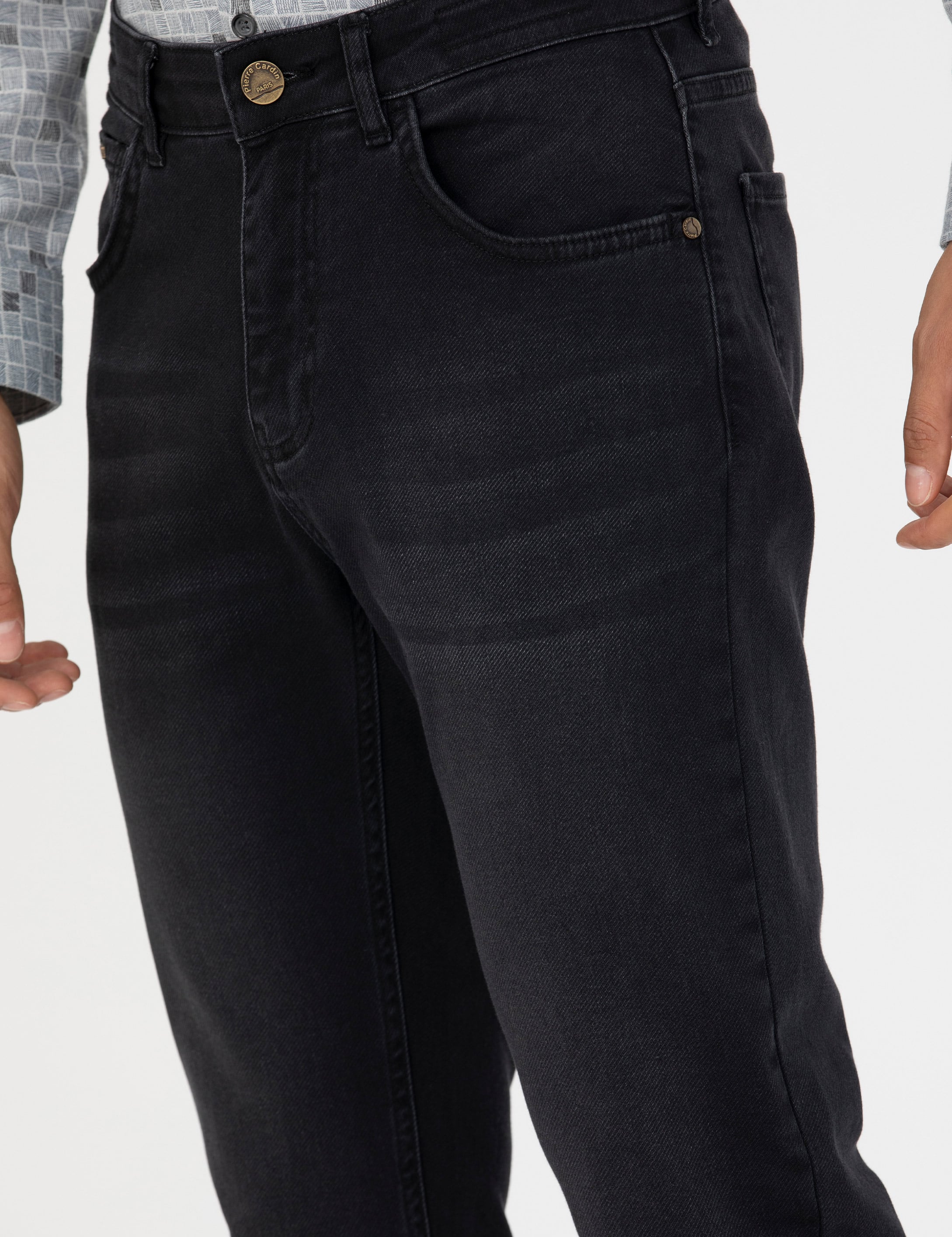 Siyah Slim Fit Jean Pantolon - Image 6