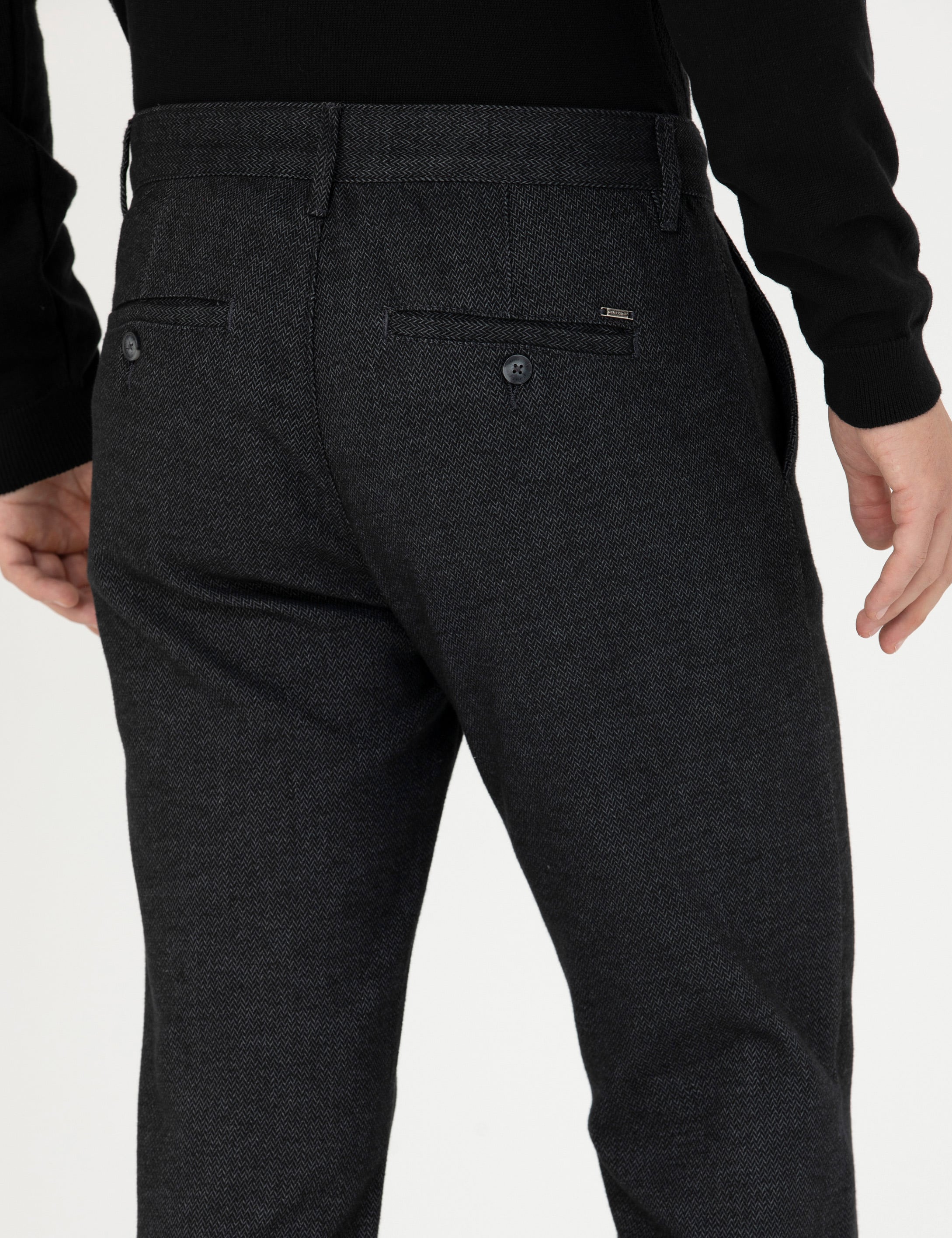 Pierre Cardin Antrasit Regular Fit Kanvas Pantolon görsel 7
