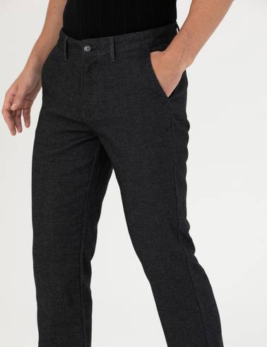 Antrasit Regular Fit Kanvas Pantolon