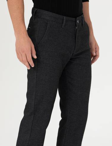Antrasit Regular Fit Kanvas Pantolon