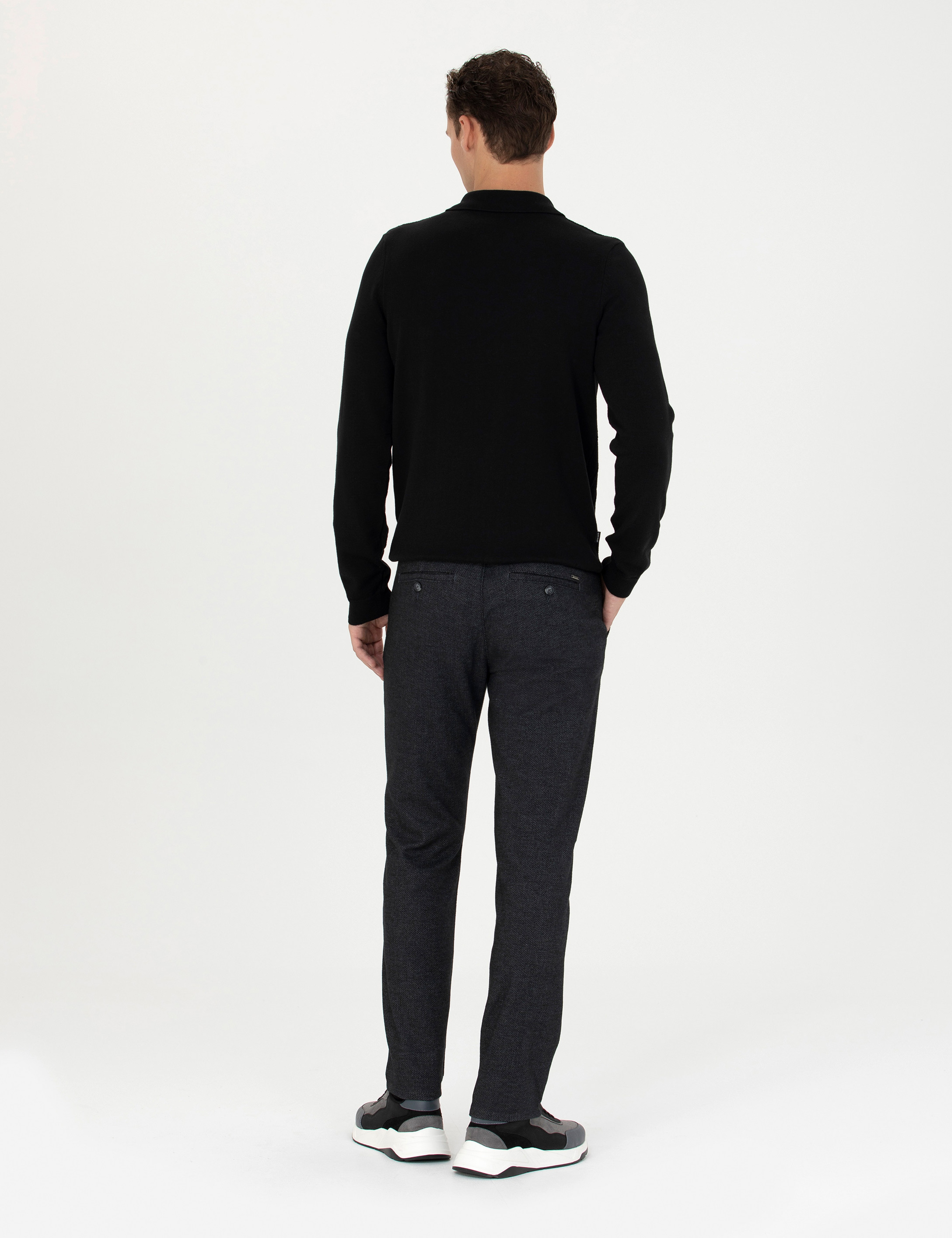 Antrasit Regular Fit Kanvas Pantolon - Image 4