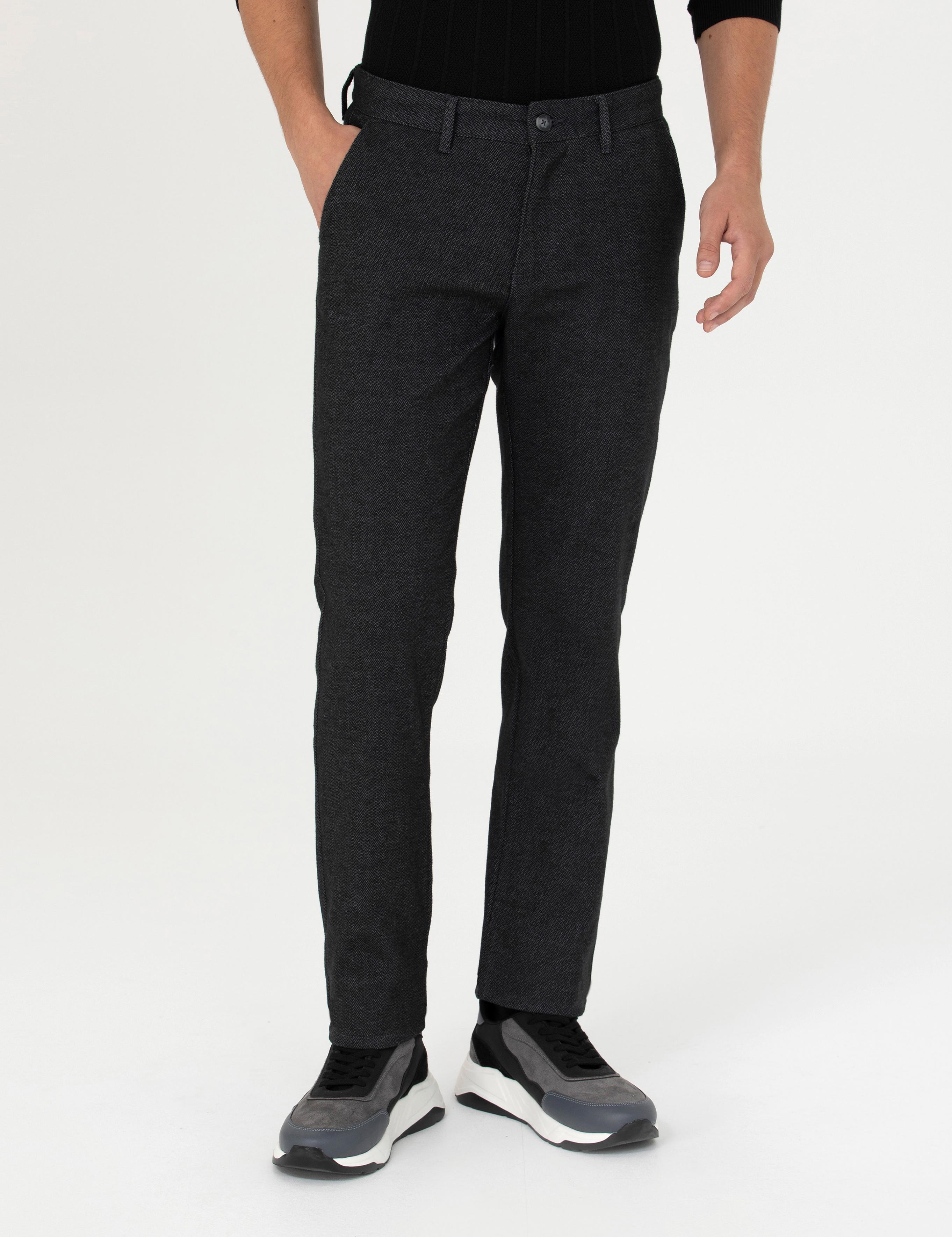 Antrasit Regular Fit Kanvas Pantolon