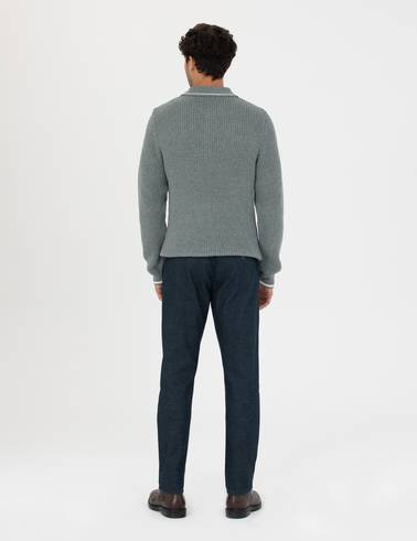 Lacivert Regular Fit Kanvas Pantolon