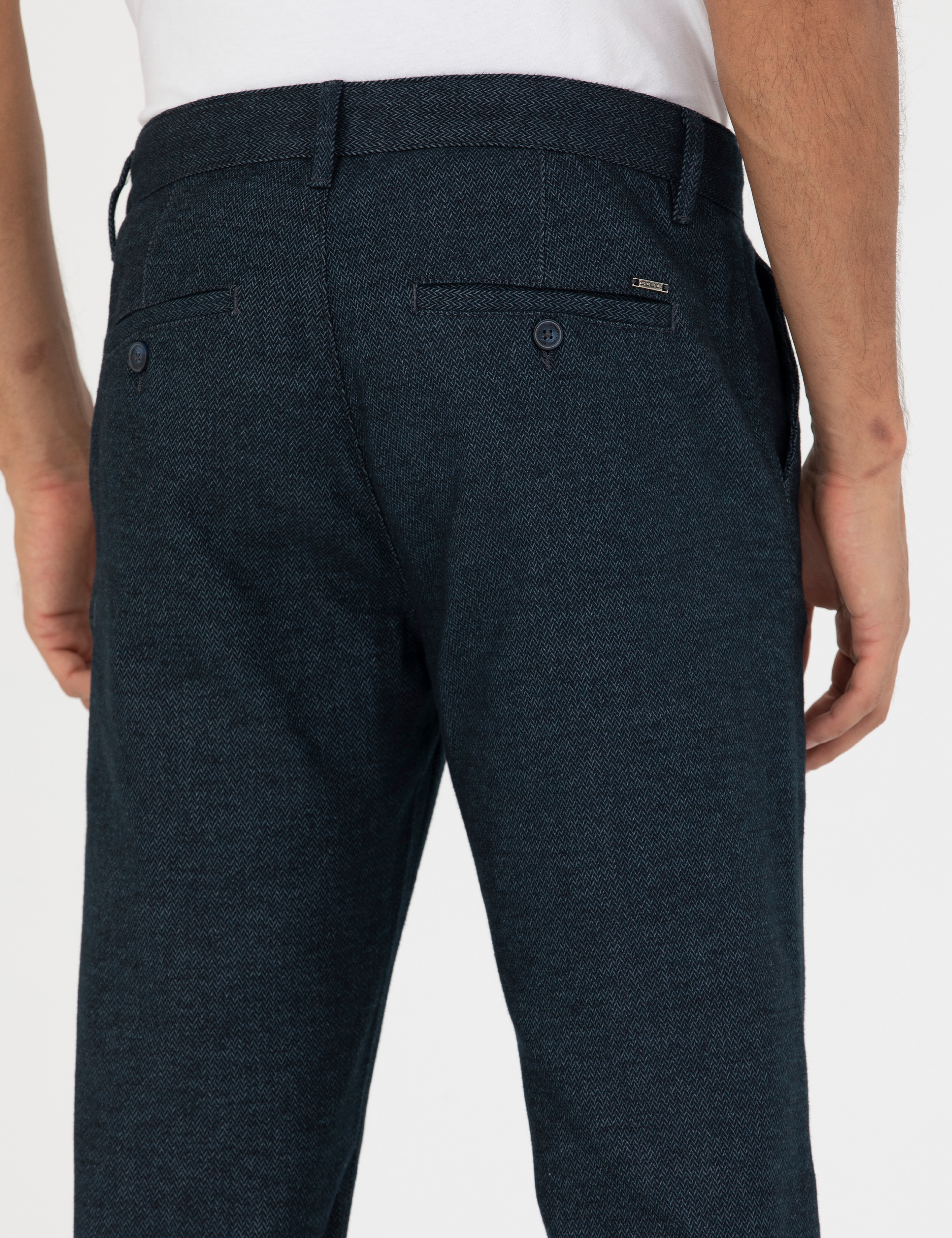 Lacivert Regular Fit Kanvas Pantolon