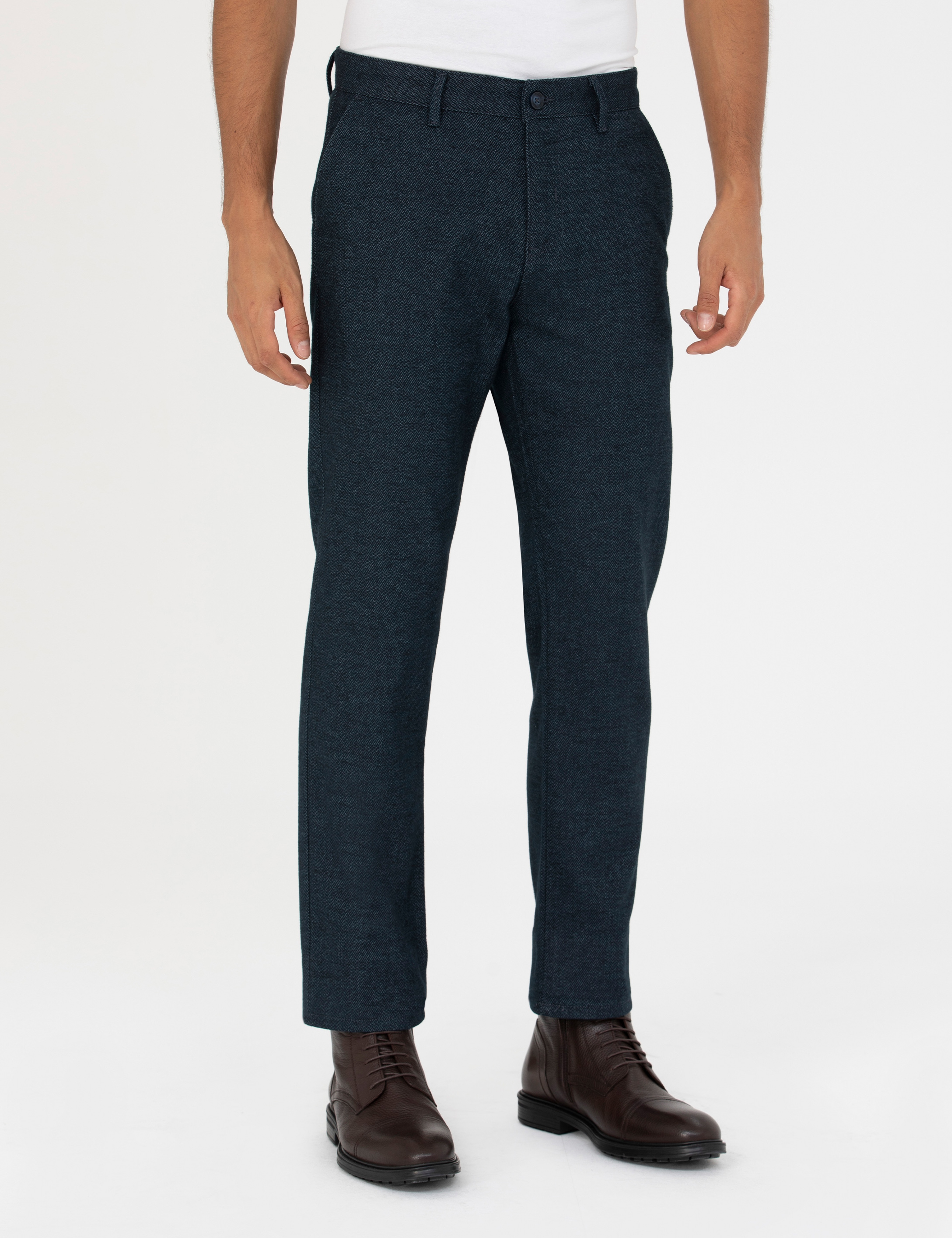 Lacivert Regular Fit Kanvas Pantolon - Image 2