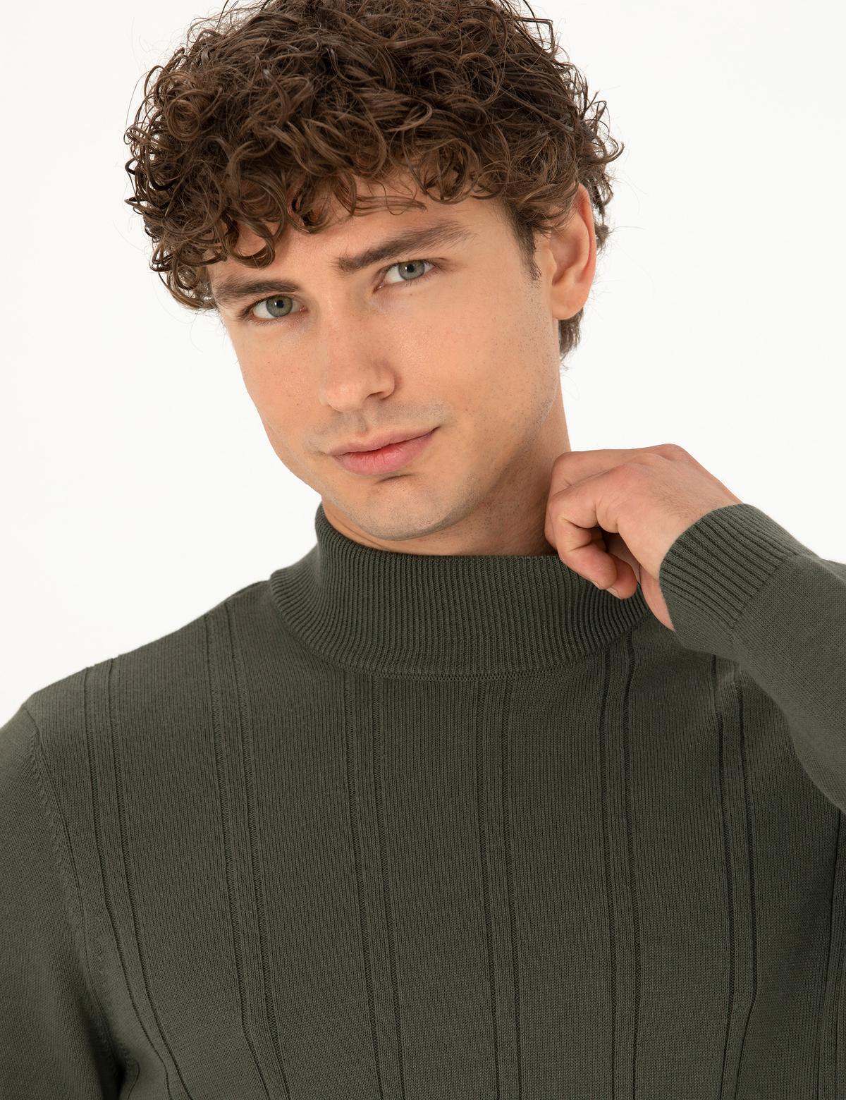 Duman Slim Fit Yarım Balıkçı Yaka Triko Kazak - 50281851066