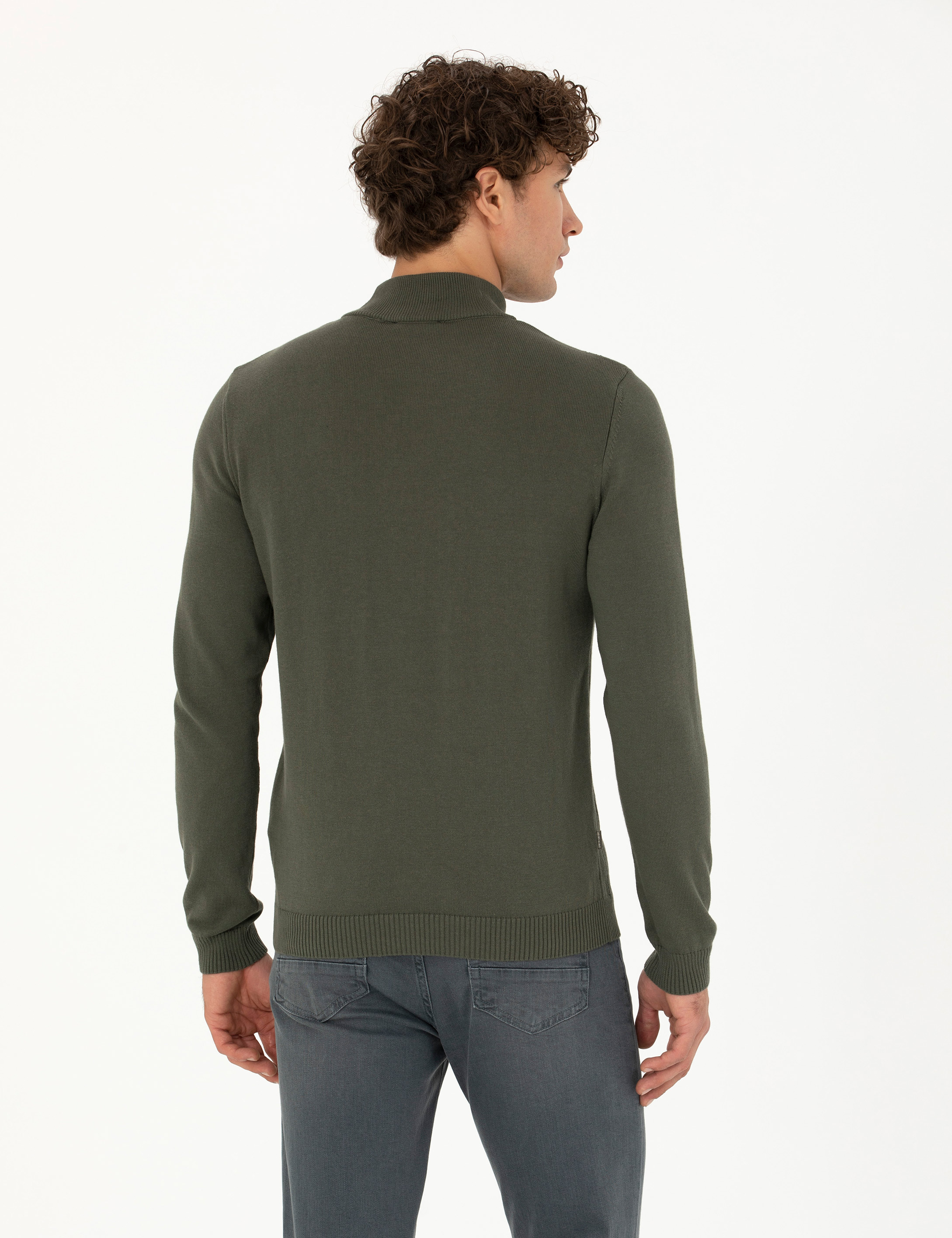 Duman Slim Fit Yarım Balıkçı Yaka Triko Kazak