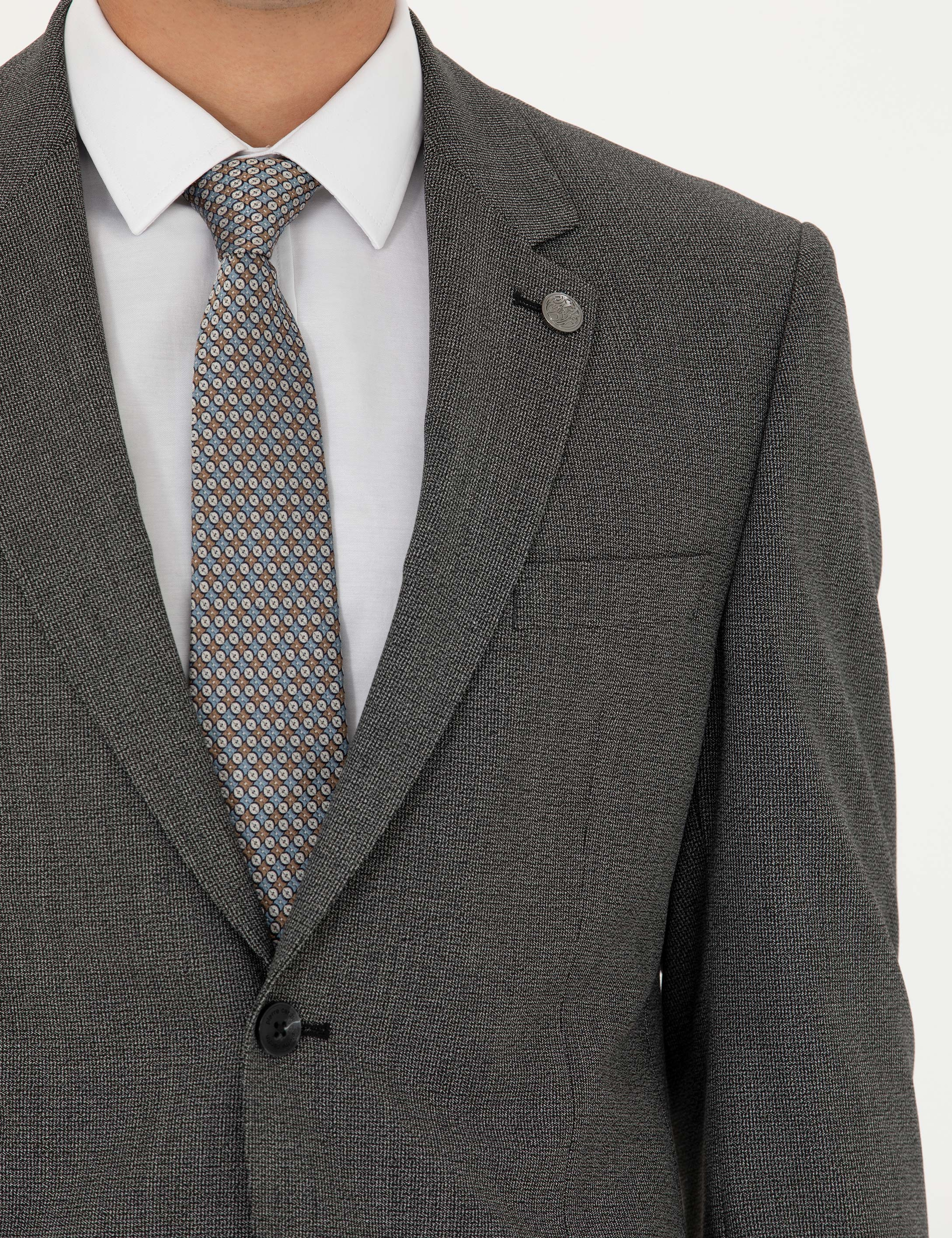 Füme Slim Fit Takım Elbise