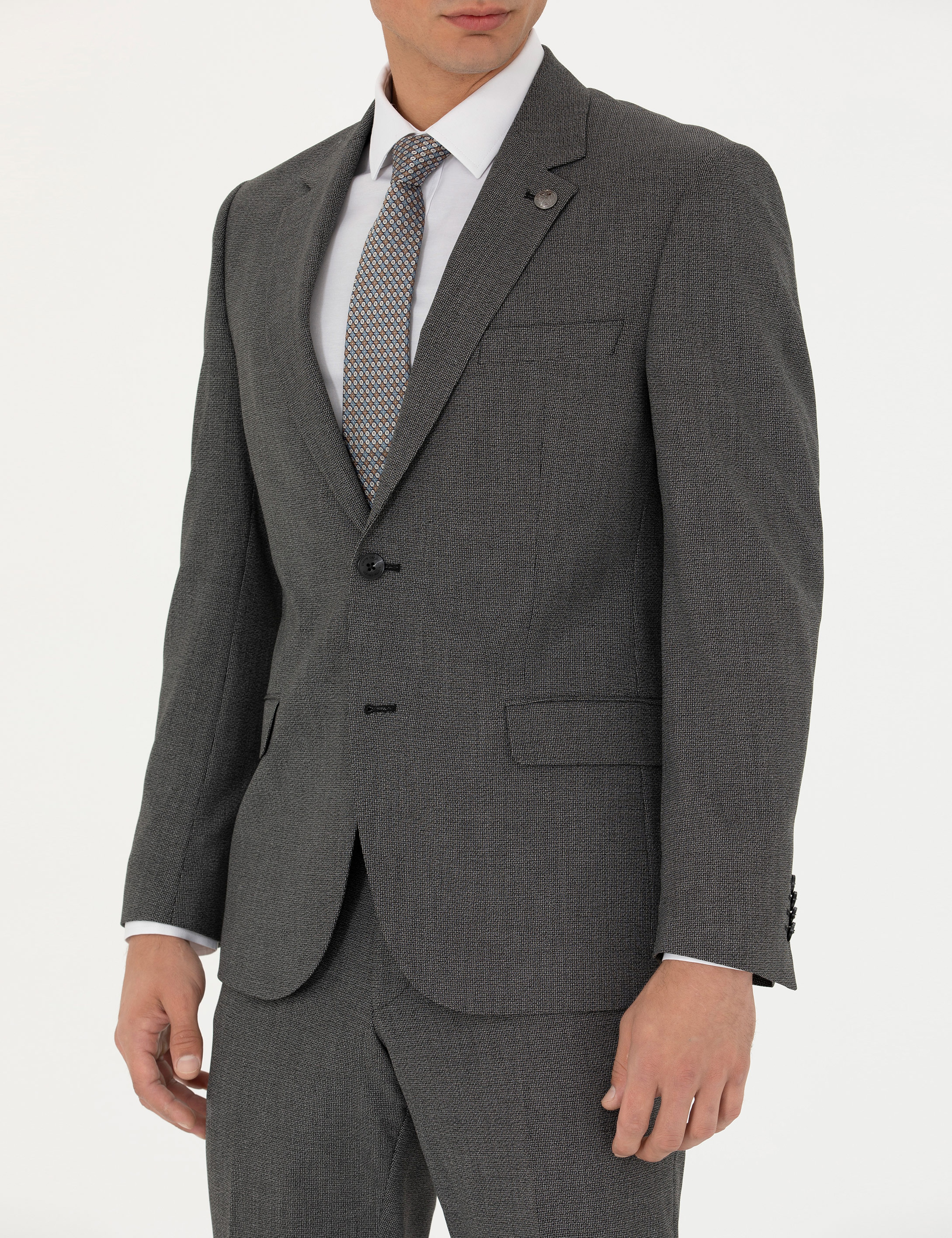 Füme Slim Fit Takım Elbise - Image 6