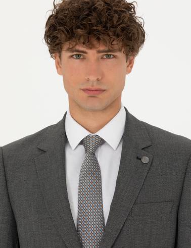 Füme Slim Fit Takım Elbise
