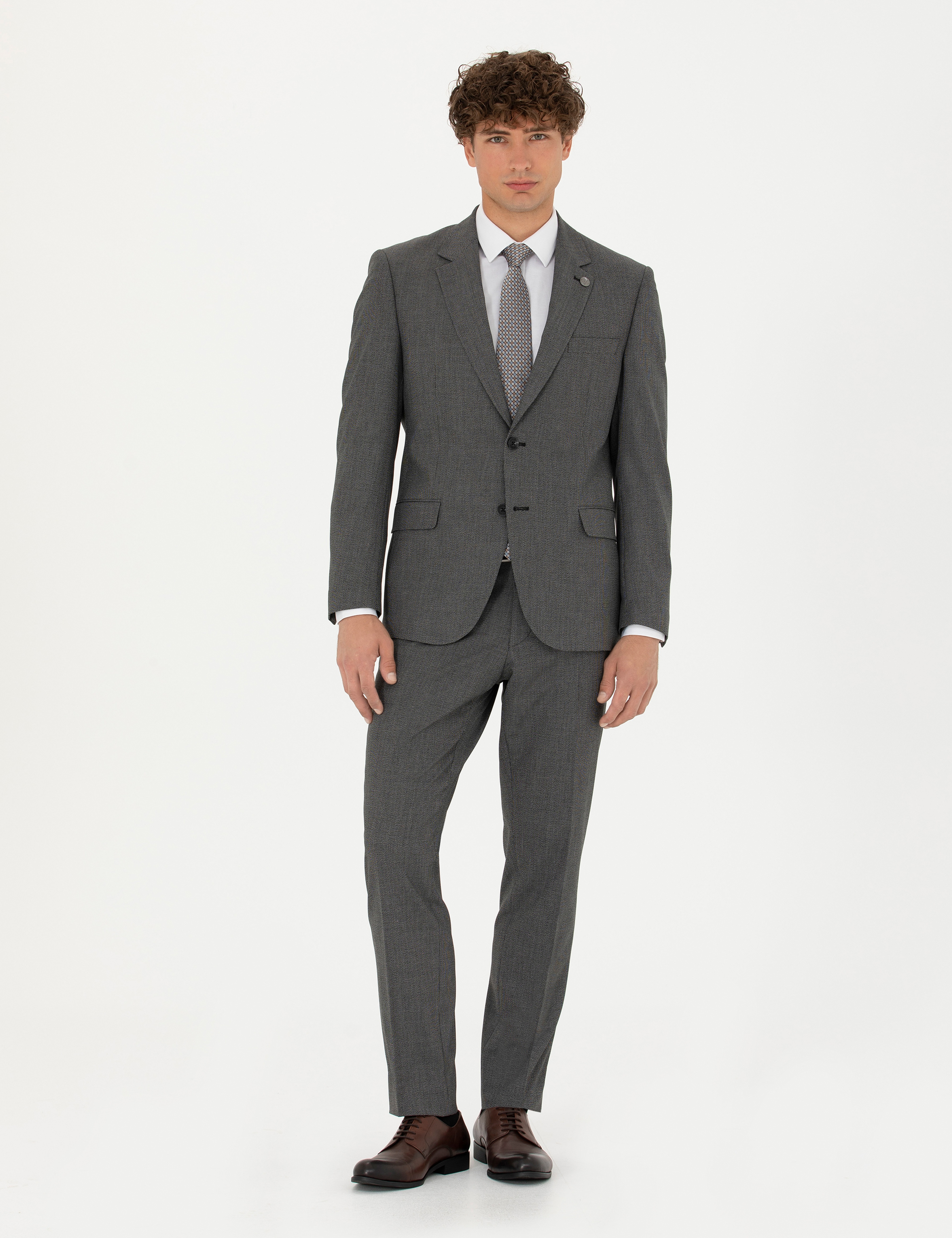 Füme Slim Fit Takım Elbise