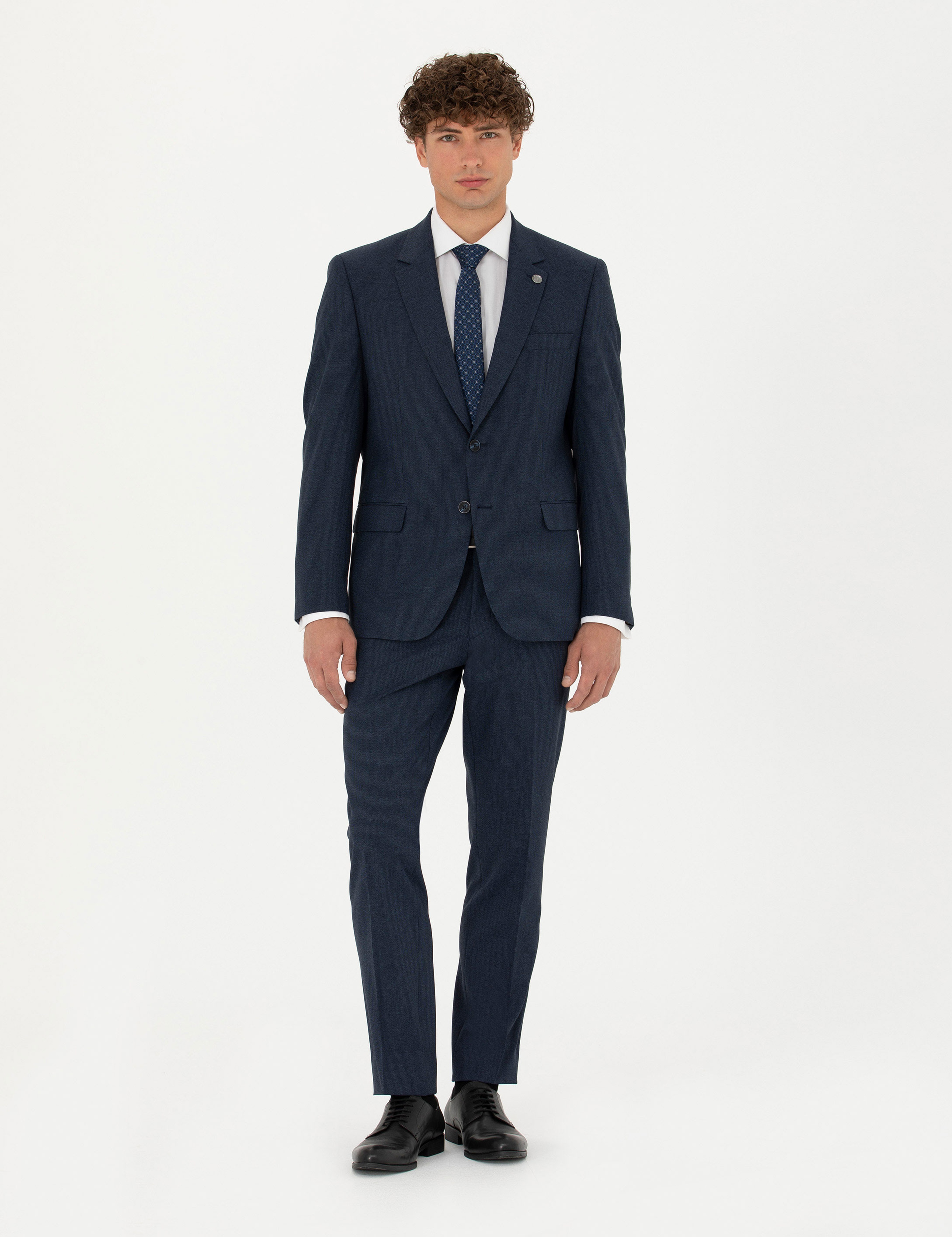 Lacivert Slim Fit Takım Elbise - Image 1