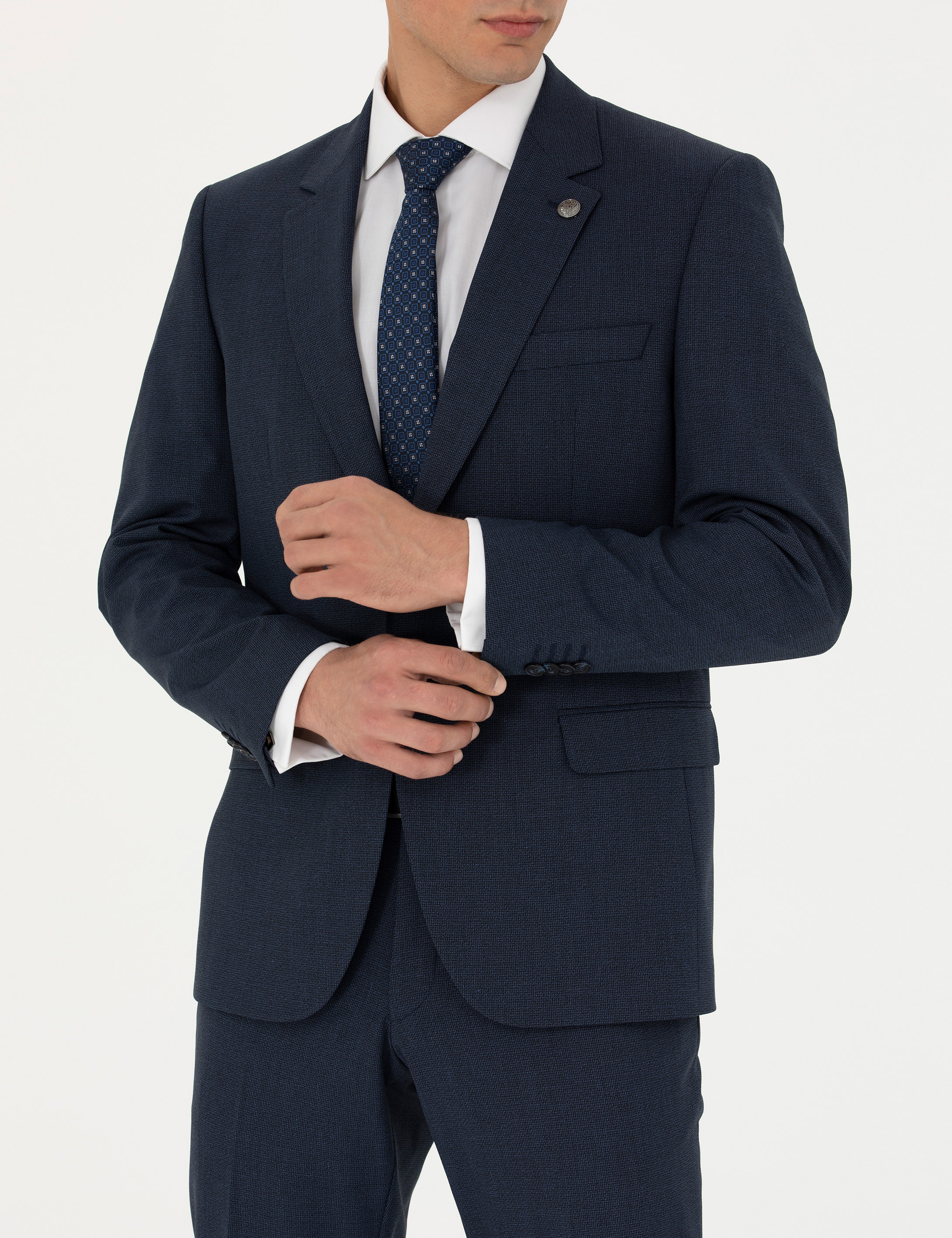Lacivert Slim Fit Takım Elbise - Image 6