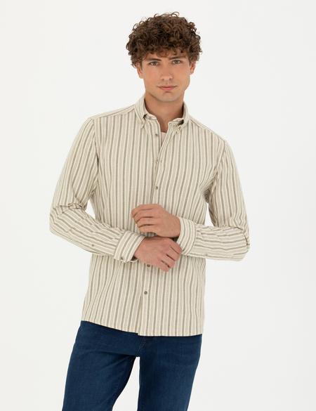 Haki Regular Fit Uzun Kollu Gömlek - 50274590001