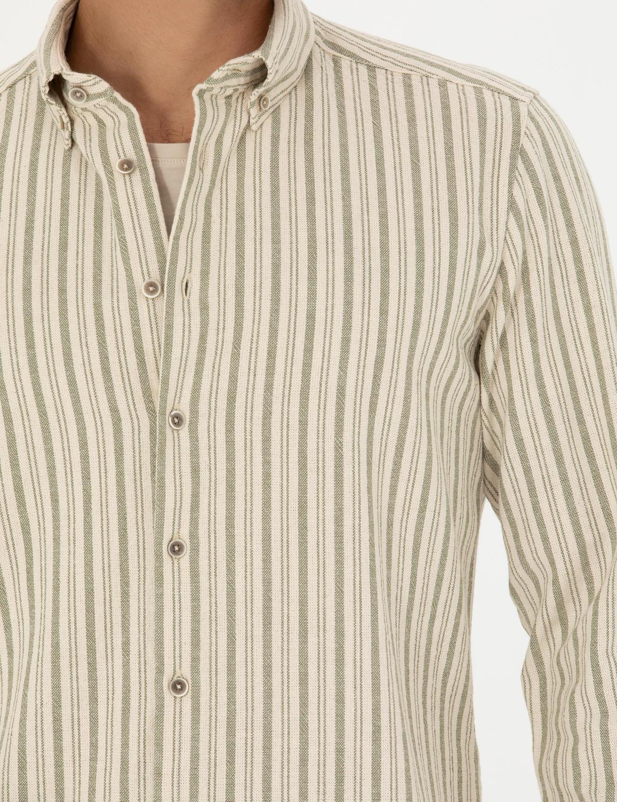 Haki Regular Fit Uzun Kollu Gömlek - 50274590001