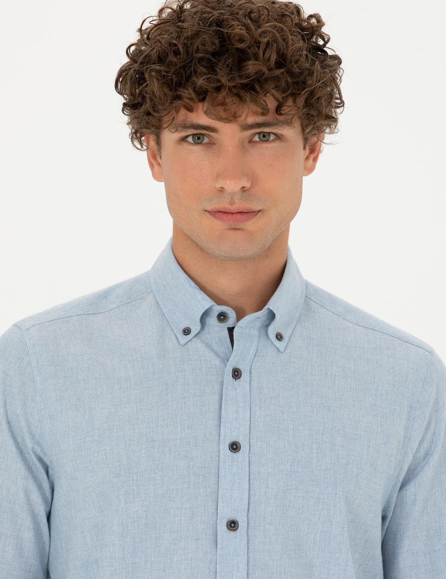 Mavi Regular Fit Uzun Kollu Gömlek