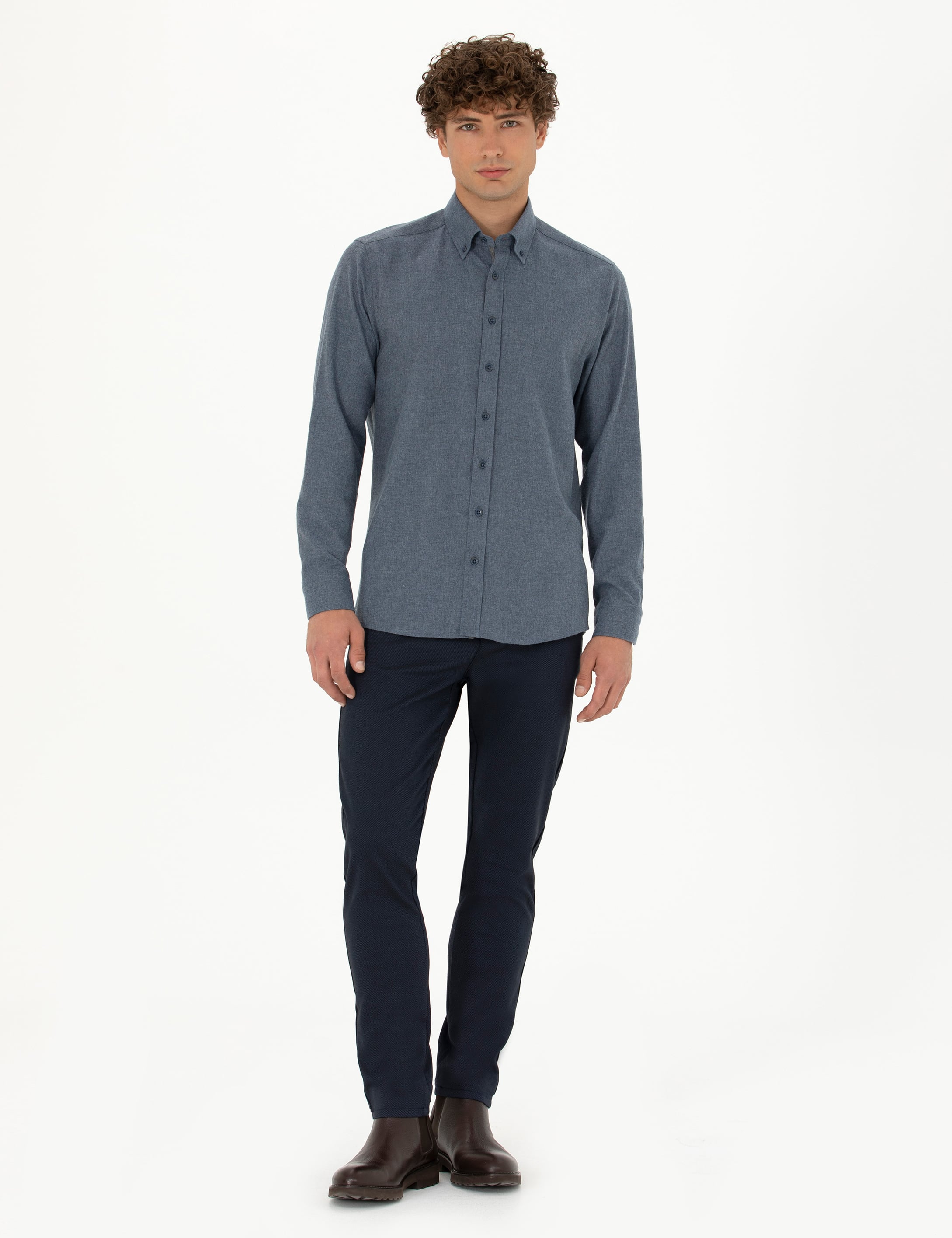Saks Regular Fit Uzun Kollu Gömlek - Image 4