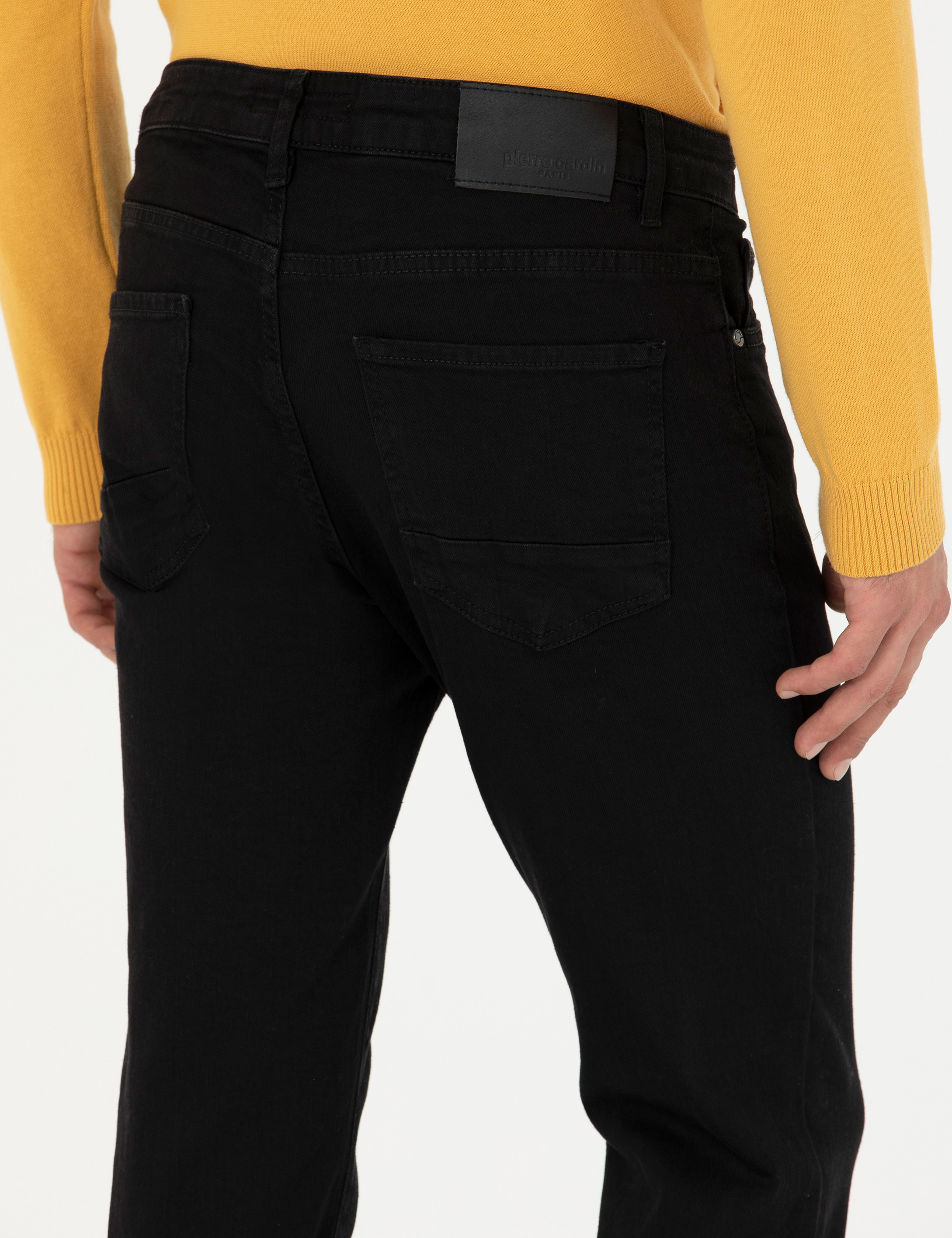 Siyah Slim Fit Jean Pantolon - Image 7
